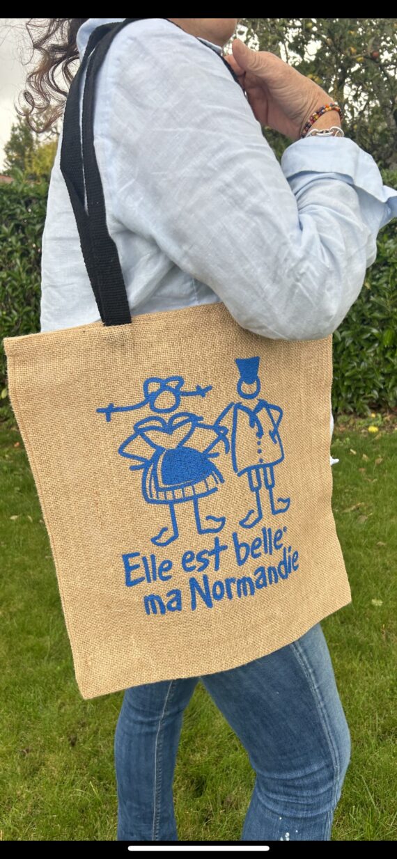 SAC EN TOIILE DE JUTE BLEU/Joséphine et Emile.